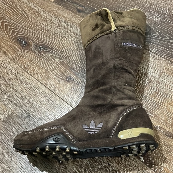 LEFT shoe only Adidas suede boots amputee / replacement / size 9 brown - Picture 9 of 9